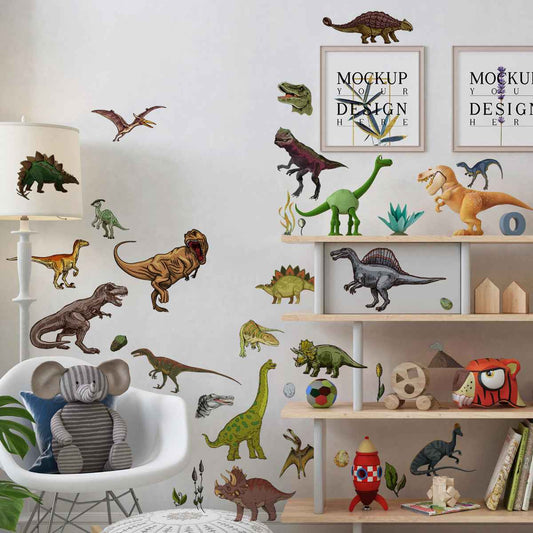 1 Set Glow-in-the-Dark Dinosaur Wall Decor - Removable Waterproof Wall Stickers for Living Room Bedroom Home Decor