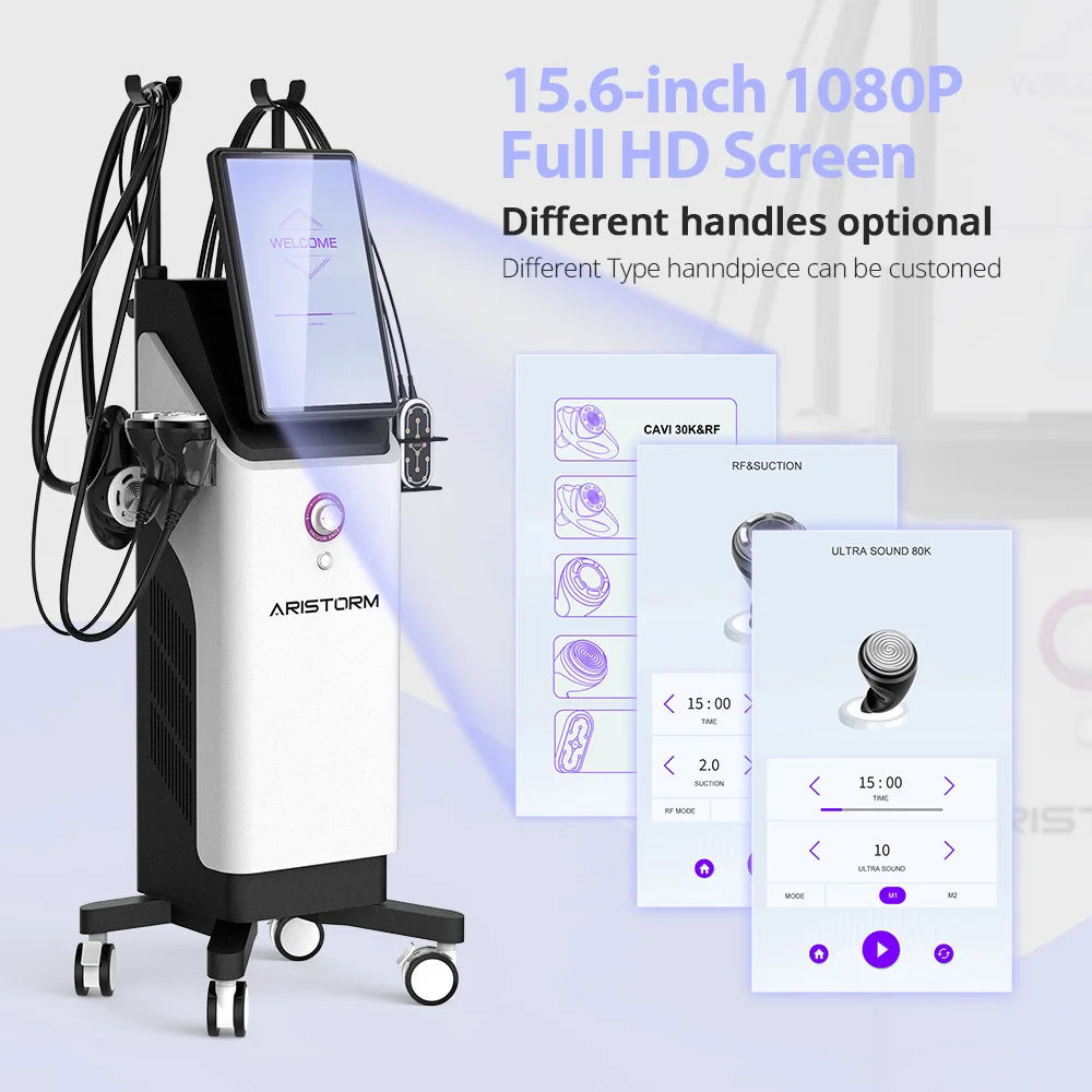 US STOCK Aristorm Professional Standing S Shape Machine 3D 30K 50K 80K All in One Beauty Instrument