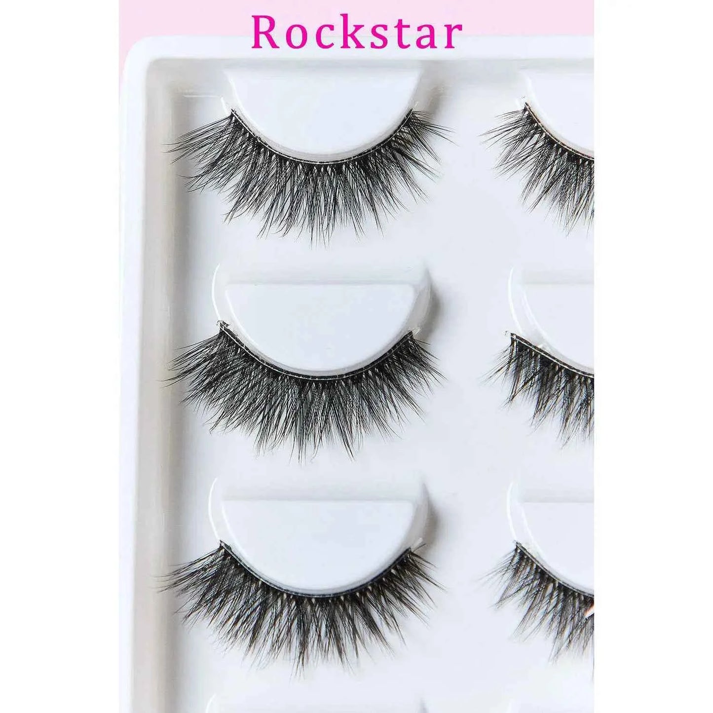 W2B so PINK BEAUTY 5-Pair Set of Faux Mink False Eyelashes Soft and Comfortable Soothing Eyelash Enhancement
