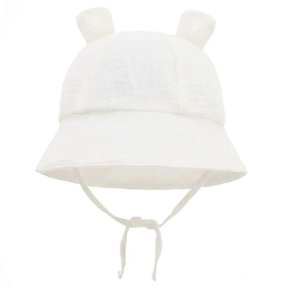 Muslin Cotton Baby Hat Summer Infant Cap Panama for Kids Soft Baby Sun Hats Girls Boys Bucket Hat Accessories Children 3-12M