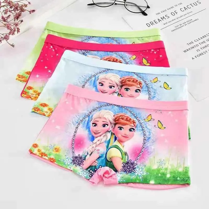 4pcs Disney Spiderman Children's Panties Cartoon Cotton Avenger Boys Boxers Frozen Girls Underwear Child Underpants
