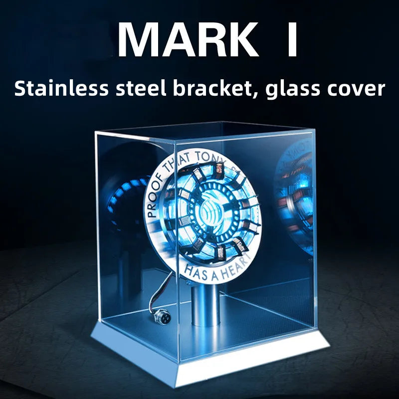 Avenger Iron Man Mk1 Arc Reactor Tony Stark Heart Of Mark Figure Led Light Model Superhero 1:1 Cosplay Toys Chest Lamp Kids Gift