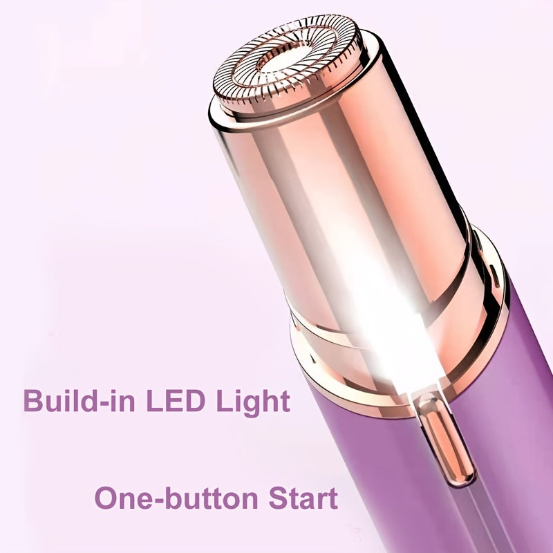 [Painless Facial Hair Remover] Conduroma Women's Painless Facial Hair Remover | Cordless, AA Battery-Powered (Not Included), Elegant Metallic Finish - for Face, Upper Lip, Chin, Bikini Line - Travel-Friendly, Sleek Design, Sm