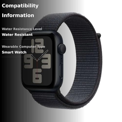 Apple Watch SE (2nd Gen) [GPS 40mm] Smartwatch with Midnight Aluminum Case with Midnight Sport Band S/M. Fitness and Sleep Trackers, Crash Detection, Heart Rate Monitor, Retina Display