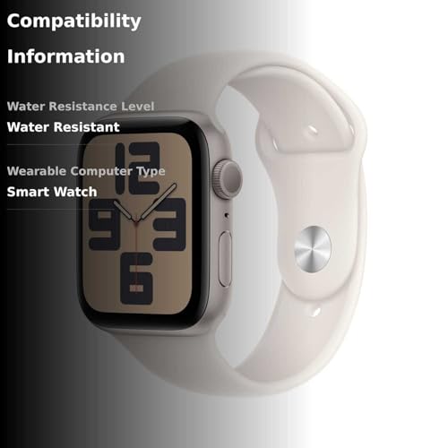 Apple Watch SE (2nd Gen) [GPS 40mm] Smartwatch with Midnight Aluminum Case with Midnight Sport Band S/M. Fitness and Sleep Trackers, Crash Detection, Heart Rate Monitor, Retina Display