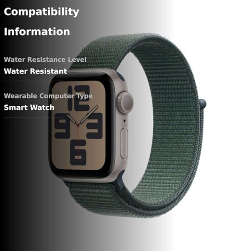 Apple Watch SE (2nd Gen) [GPS 40mm] Smartwatch with Midnight Aluminum Case with Midnight Sport Band S/M. Fitness and Sleep Trackers, Crash Detection, Heart Rate Monitor, Retina Display