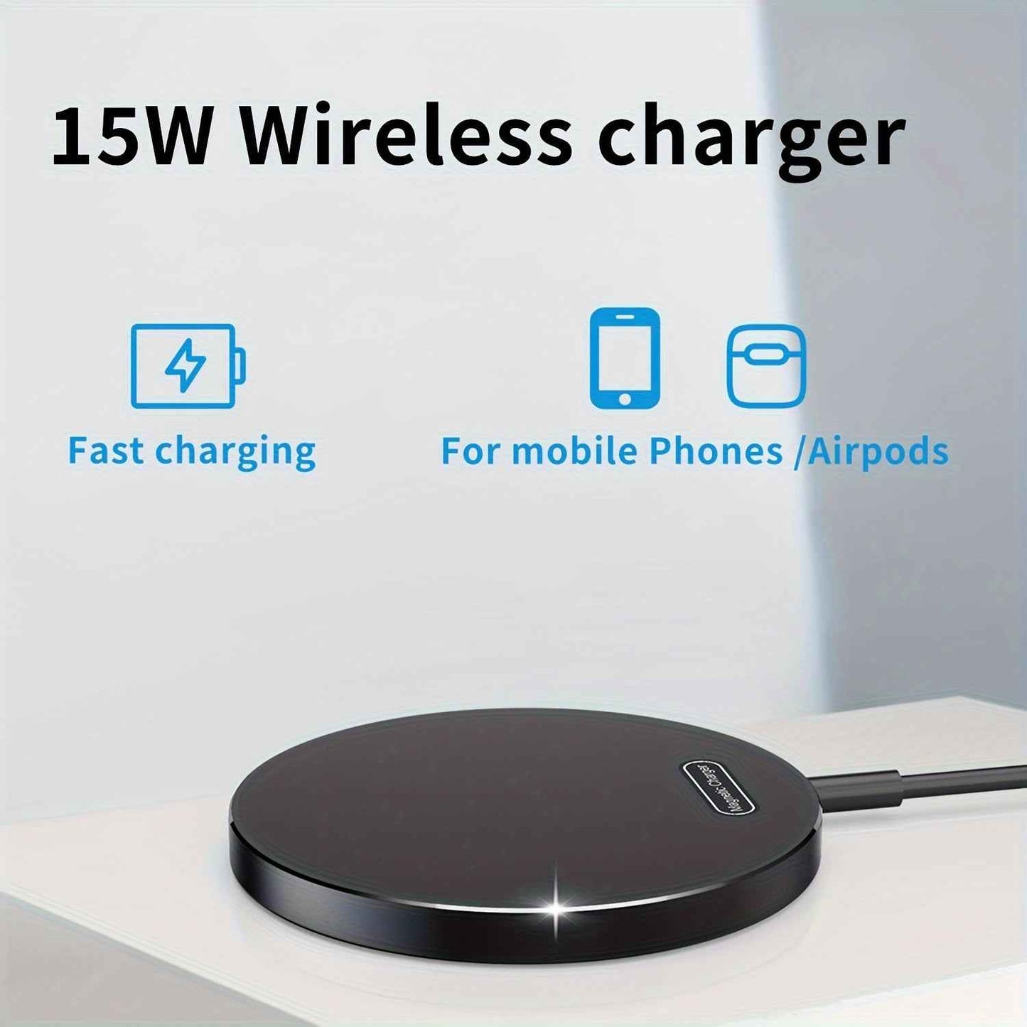 Wireless Charger Charging Station Compact Magnetic Fast Charging Compatible With Apple Mobile Phone 15 14 13 12 Pro Max Series For
 Samsung Galaxy Mobile Phone Series For Airpods3/2 Se