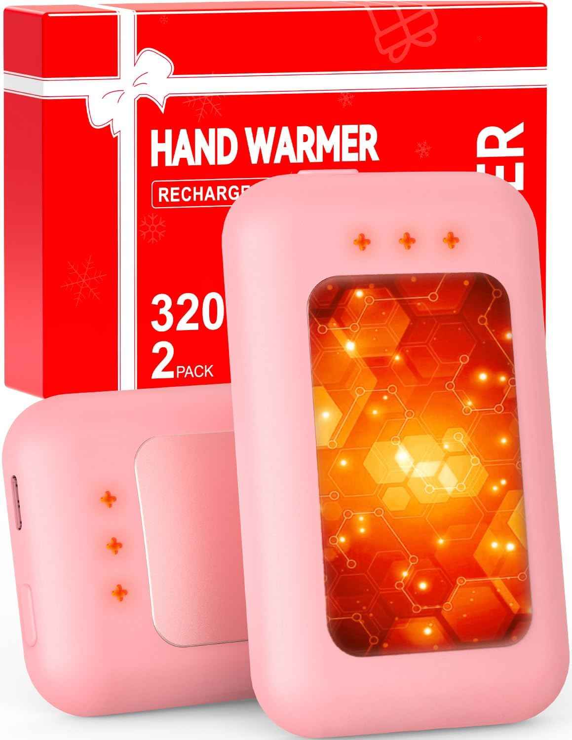 Hand Warmers, Hand Warmers Rechargeable, Reusable Portable Electric Hand Warmer, Fast Intelligent Heating in 1 Second, Gifts for Christmas, Outdoor, Golf, Hunting, Camping Accessories