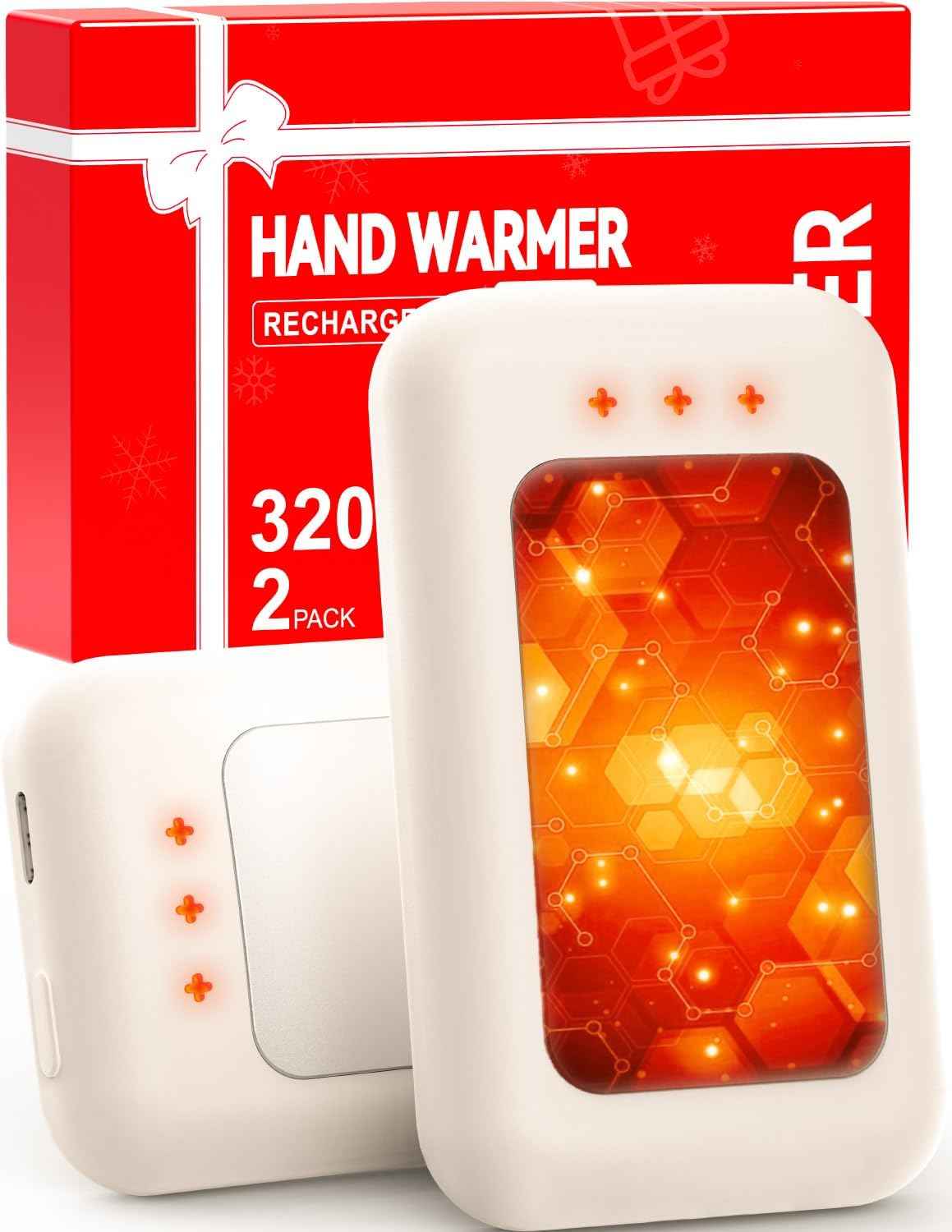 Hand Warmers, Hand Warmers Rechargeable, Reusable Portable Electric Hand Warmer, Fast Intelligent Heating in 1 Second, Gifts for Christmas, Outdoor, Golf, Hunting, Camping Accessories