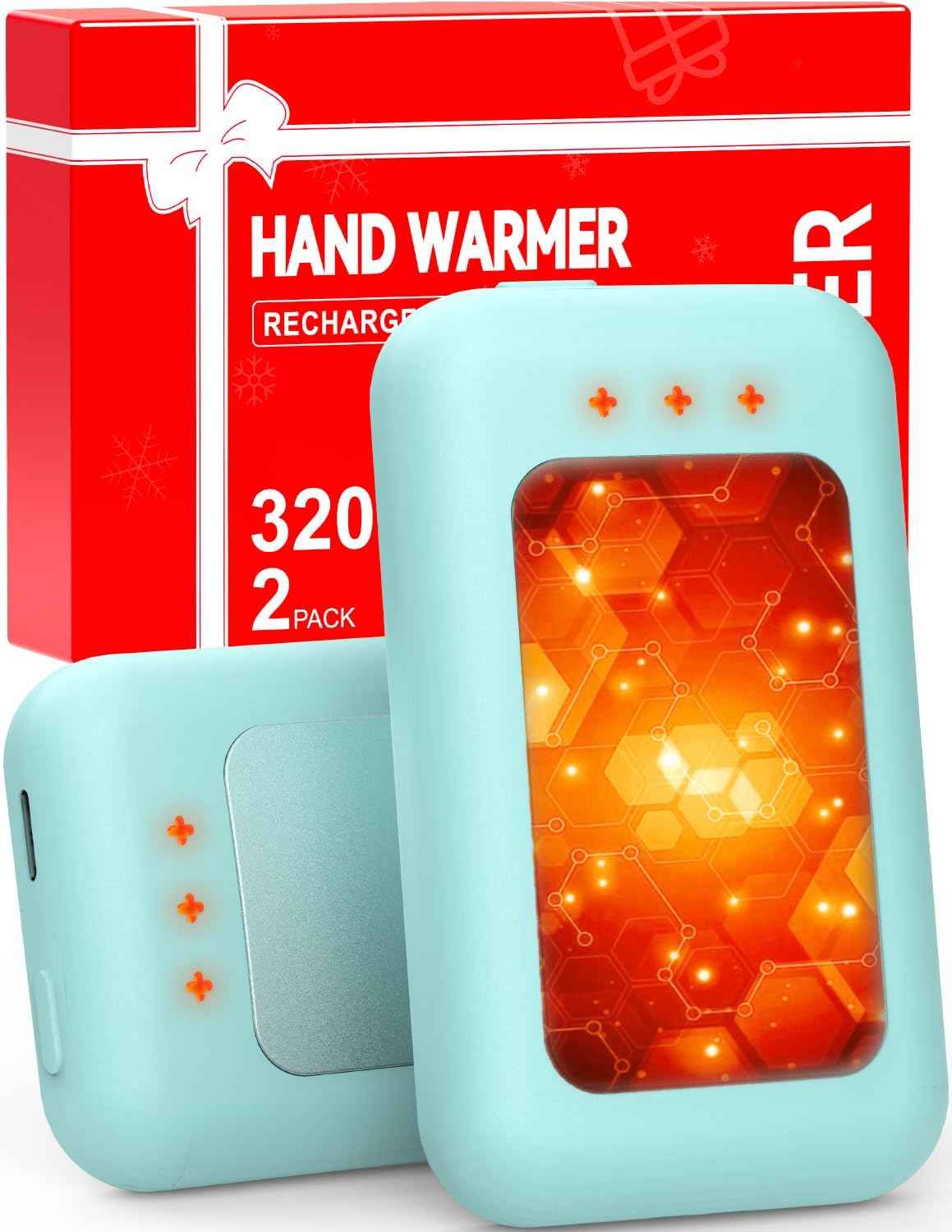 Hand Warmers, Hand Warmers Rechargeable, Reusable Portable Electric Hand Warmer, Fast Intelligent Heating in 1 Second, Gifts for Christmas, Outdoor, Golf, Hunting, Camping Accessories