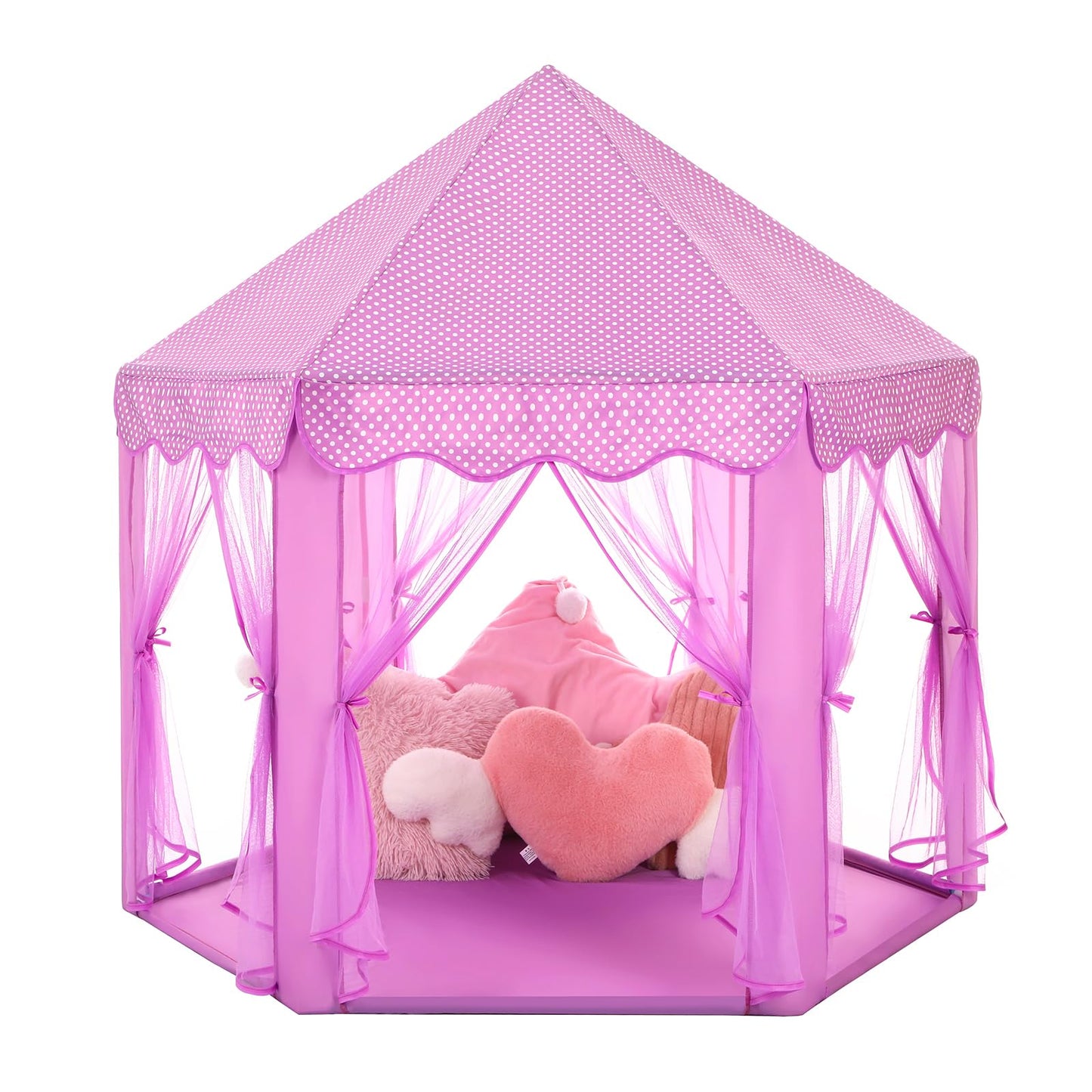 Monobeach Princess Tent Girls Large Playhouse Kids Castle Play Tent with Star Lights Toy for Children Indoor and Outdoor Games, 55'' x 53'' (DxH)