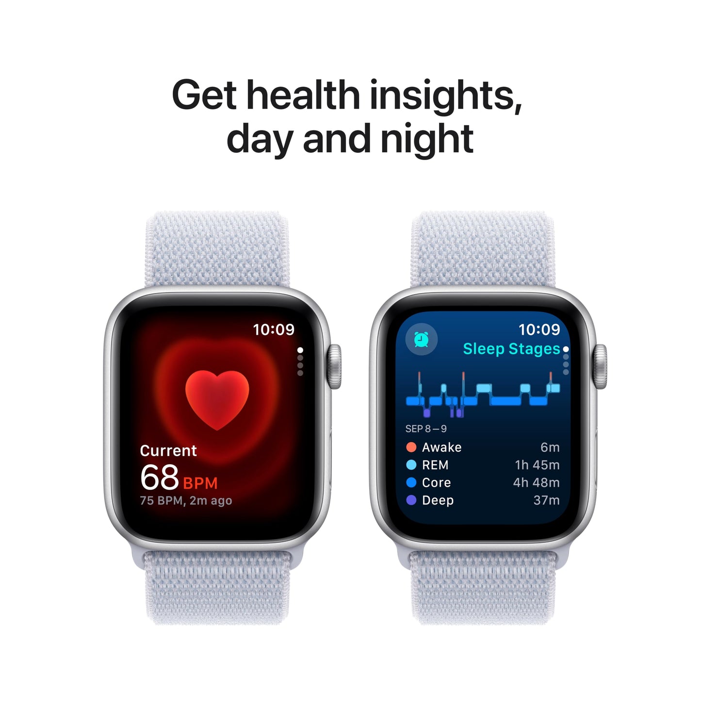 Apple Watch SE (2nd Gen) [GPS 40mm] Smartwatch with Midnight Aluminum Case with Midnight Sport Band S/M. Fitness and Sleep Trackers, Crash Detection, Heart Rate Monitor, Retina Display