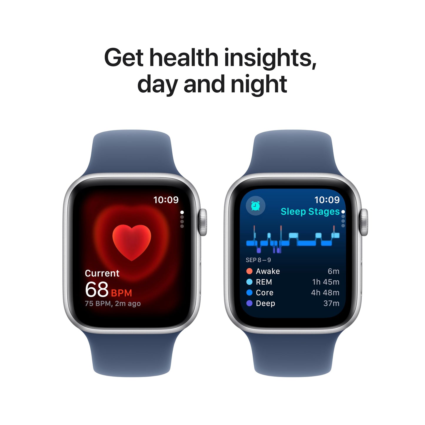 Apple Watch SE (2nd Gen) [GPS 40mm] Smartwatch with Midnight Aluminum Case with Midnight Sport Band S/M. Fitness and Sleep Trackers, Crash Detection, Heart Rate Monitor, Retina Display