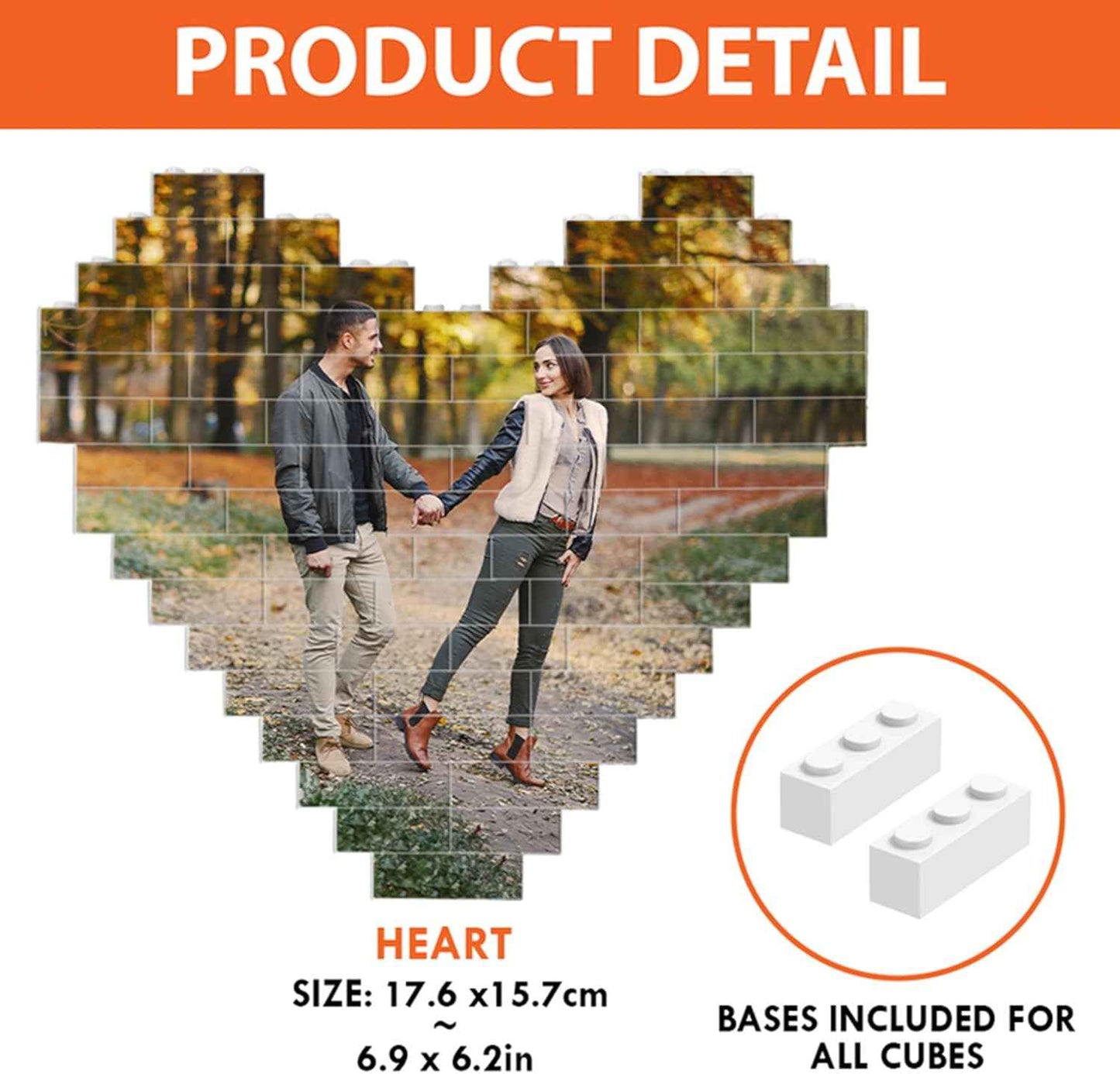 Noni Custom Photo Building Blocks for Couples, Custom Couple Gifts, Anniversary, Birthday, Valentine’s Day, Wedding, Personalized Picture Block Gift for Boyfriend, Girlfriend, Husband, Wife