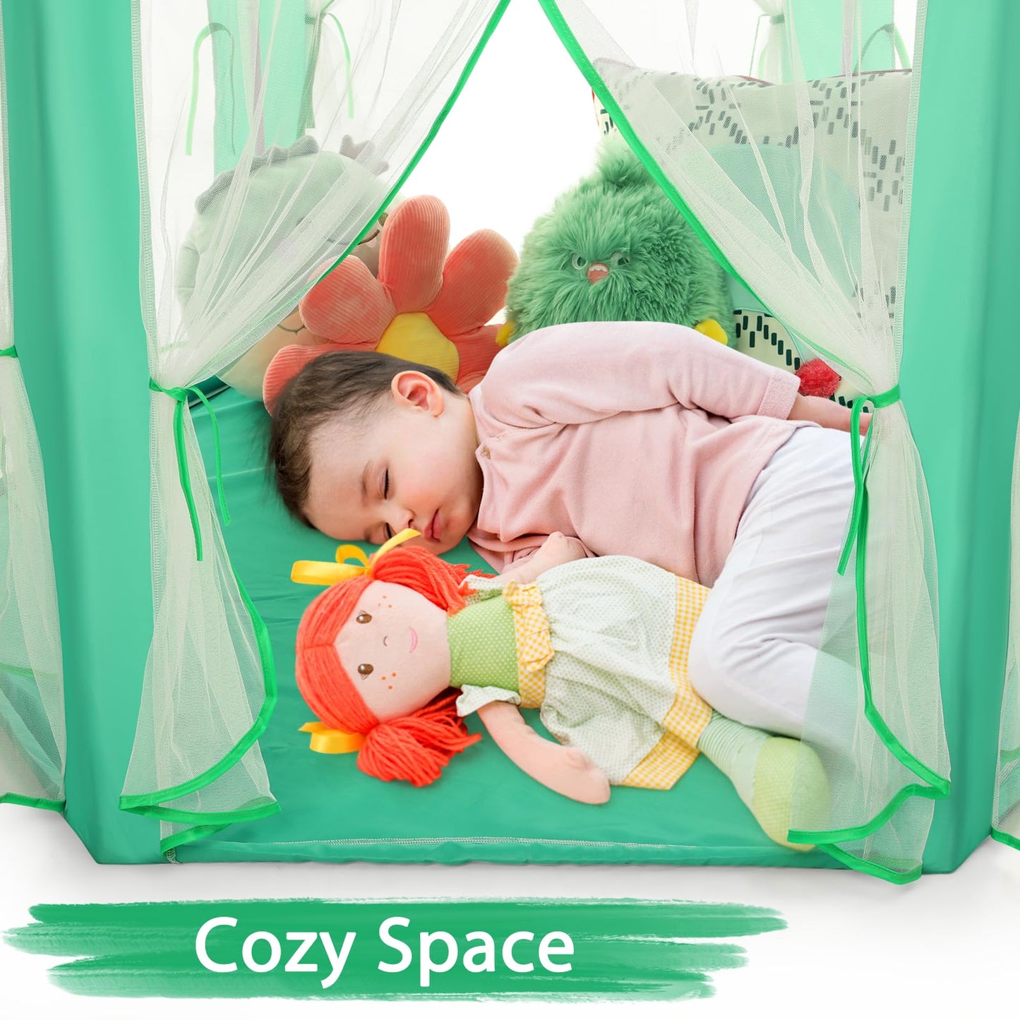 Monobeach Princess Tent Girls Large Playhouse Kids Castle Play Tent with Star Lights Toy for Children Indoor and Outdoor Games, 55'' x 53'' (DxH)