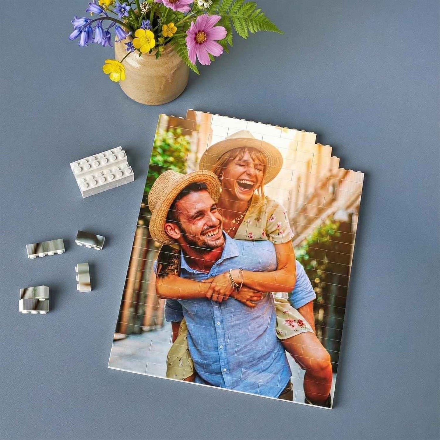 Noni Personalized Photo Building Blocks For Couples, Gifts for Him Anniversary, Custom Photo Block Gifts For Boyfriend Girlfriend, Personalized Couple Gift, Gift for Boyfriend Girlfriend Valentines 2
