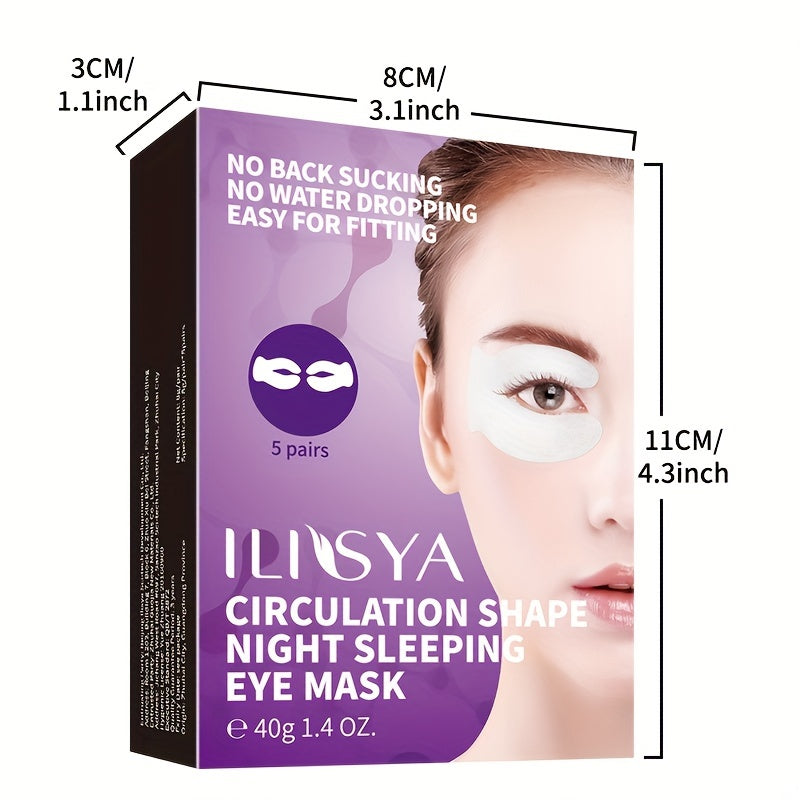 ILISYA C Circulating Eye Mask - 5 pairs, Moisturizing and Firm, Suitable for a Variety of Light Beige Types, Containing Niacinamide and Hyaluronic Acid, Moisturizing Eye Light Beige, Eye Care, Make Light Beige Smooth and Tend