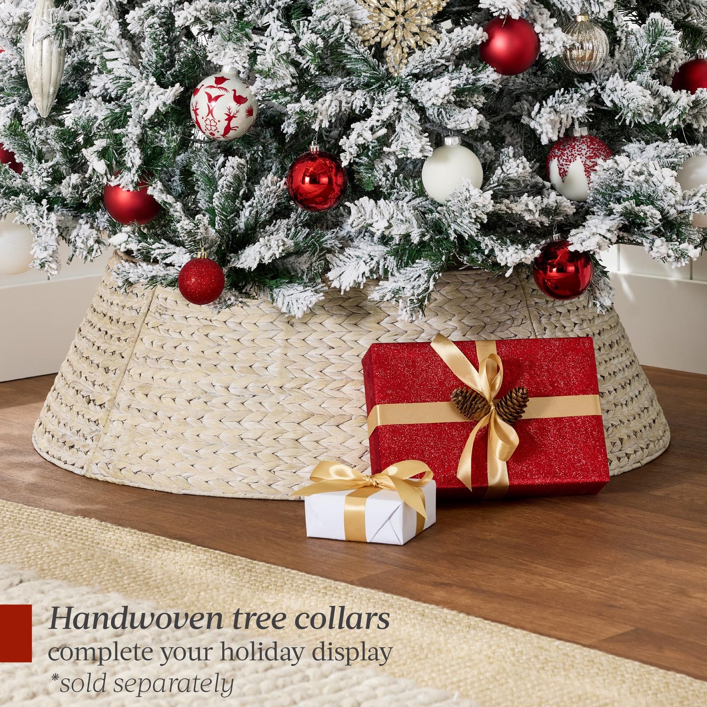 Best Choice Products Pre-Lit Artificial Christmas Tree, 9ft Snow Flocked Design Pine Tree, Full Appearance Snowy w/Easy Assembly, Metal Stand