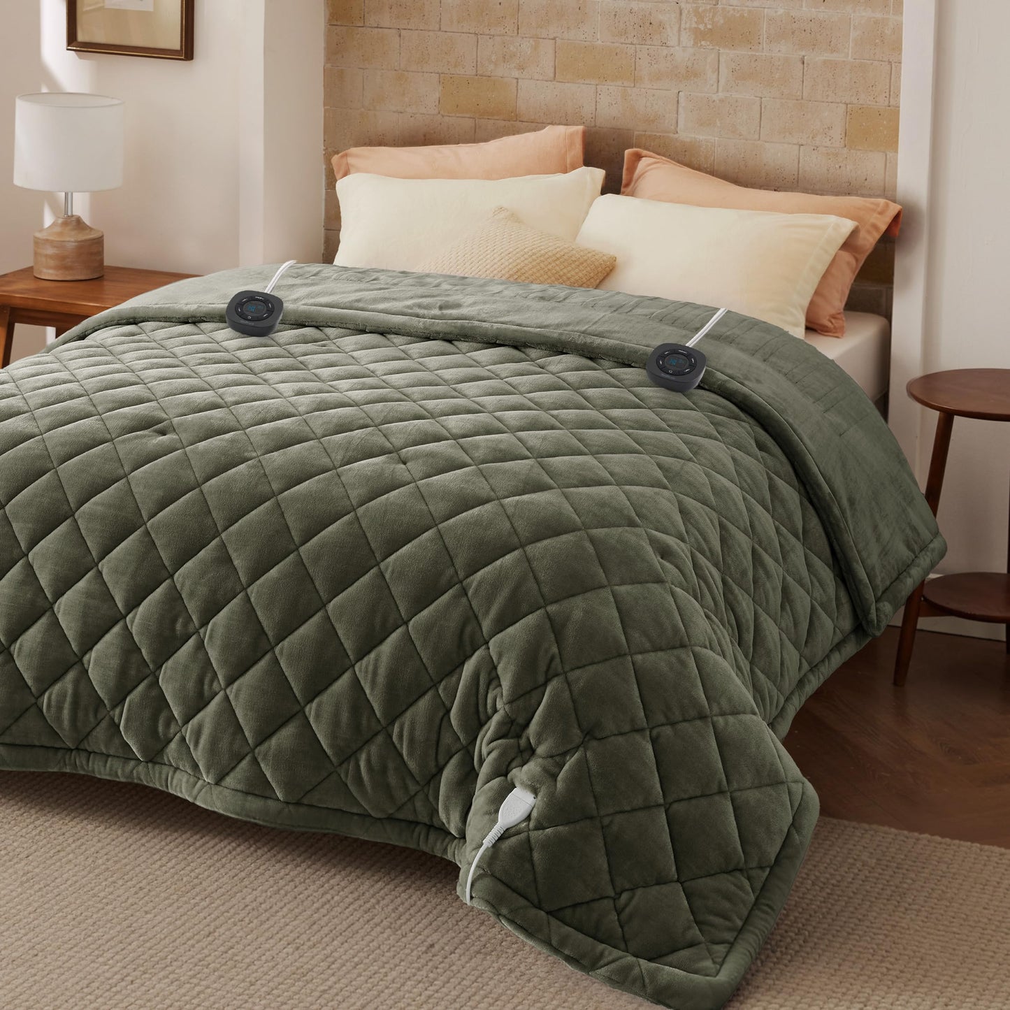 Bedsure Heated Blanket Throw Blanket - Fast Heating Electric Blanket, Soft Flannel Heated Throw with 4 Time Settings, 6 Heating Settings, Warm Gifts for Grandma & Grandpa & Seniors (50“x60”, Grey)