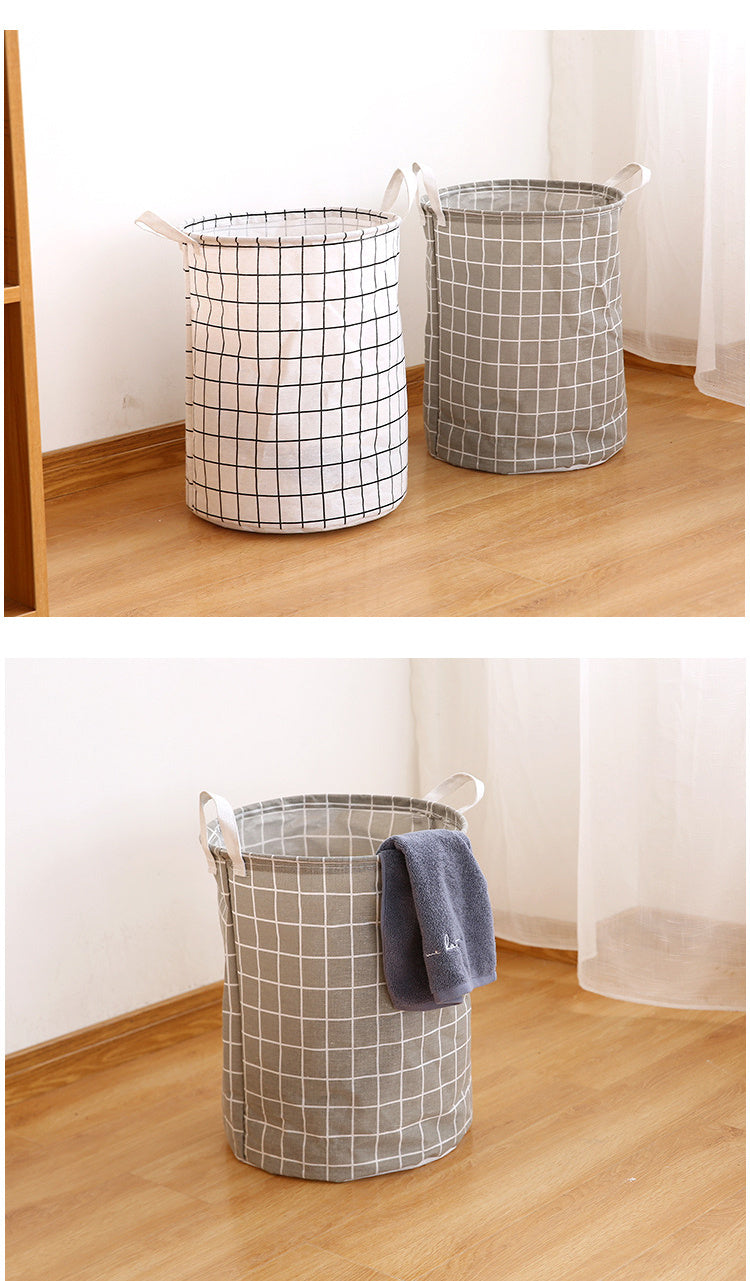1pc Round Dirty Clothes Basket, Laundry Basket, Portable Dirty Clothes Hamper, laundry hhamper, storage bucket