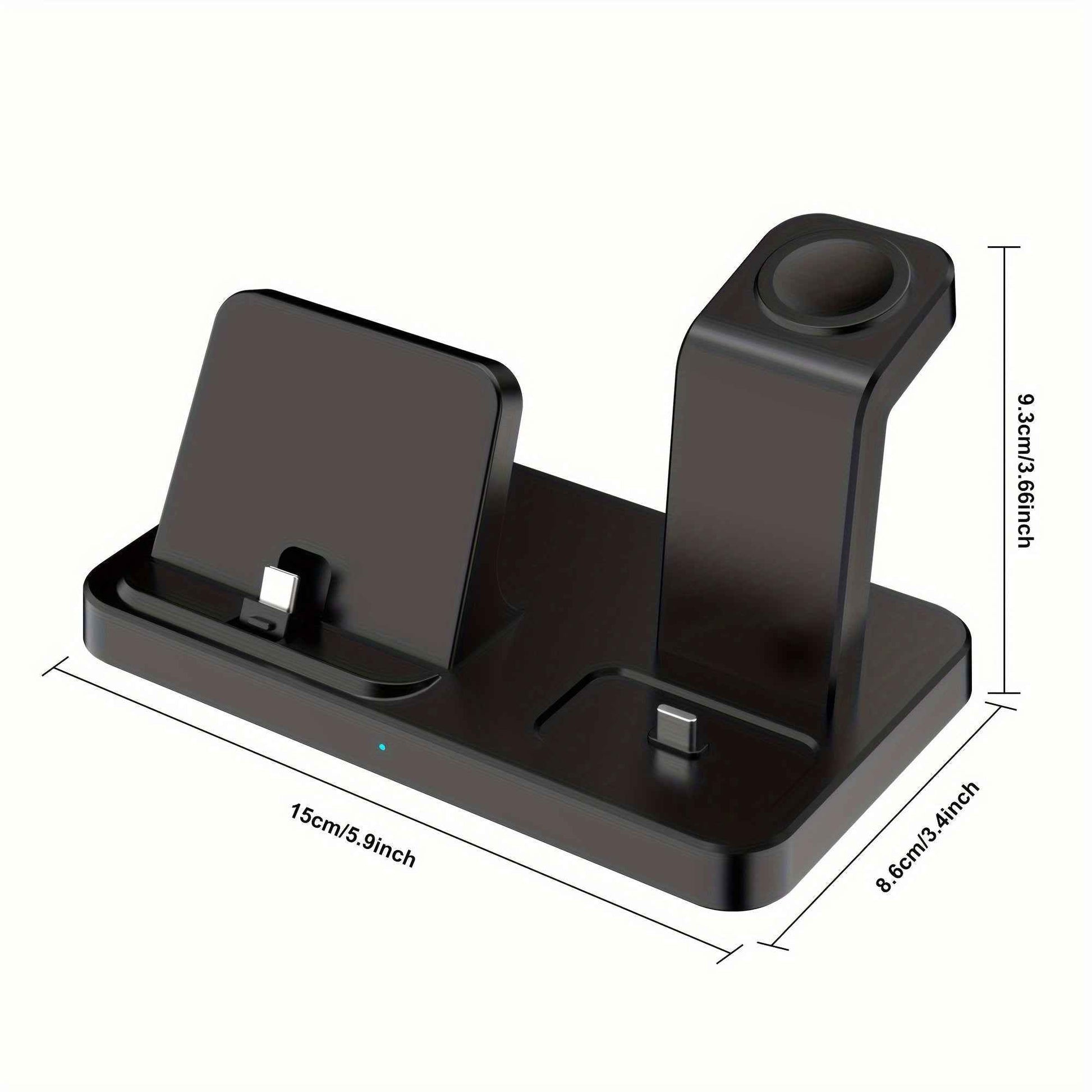 3-in-1 Fast Charging Station for Samsung Multiple Devices - Wireless Charger Dock Stand for Galaxy S23 Ultra/S23+/S22/S21/Note20/Z Flip/Z Fold 4, Galaxy Buds, Watch 6/Classic/5 Pro/4/3/Lte/Active/2/1 with Quick Charging Stand