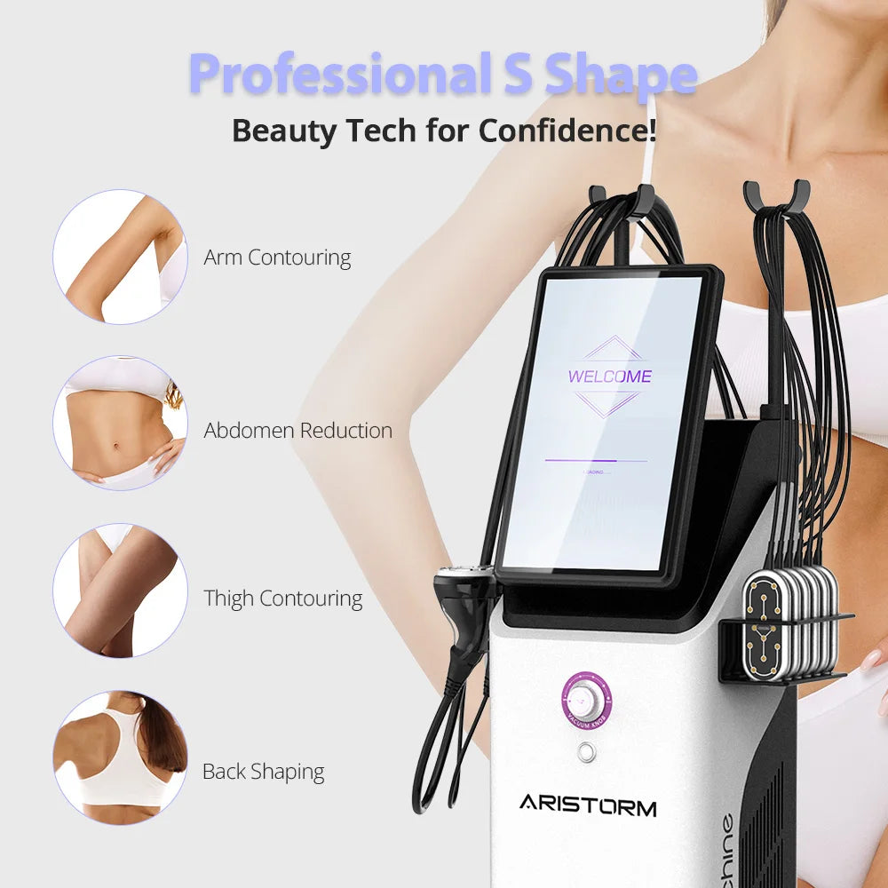 US STOCK Aristorm Professional Standing S Shape Machine 3D 30K 50K 80K All in One Beauty Instrument