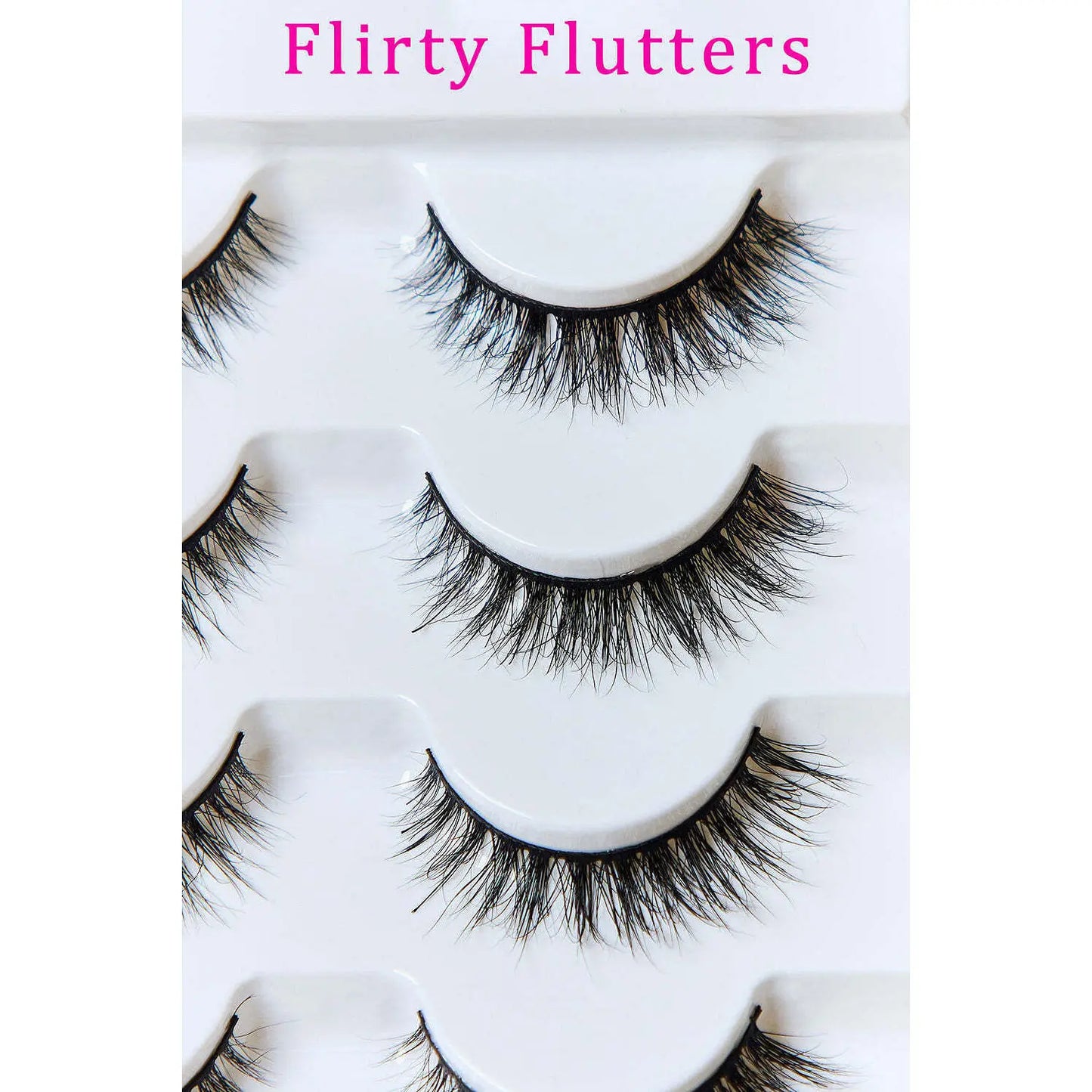 W2B so PINK BEAUTY Mink Eyelashes 5 Pairs Fan Eyelashes