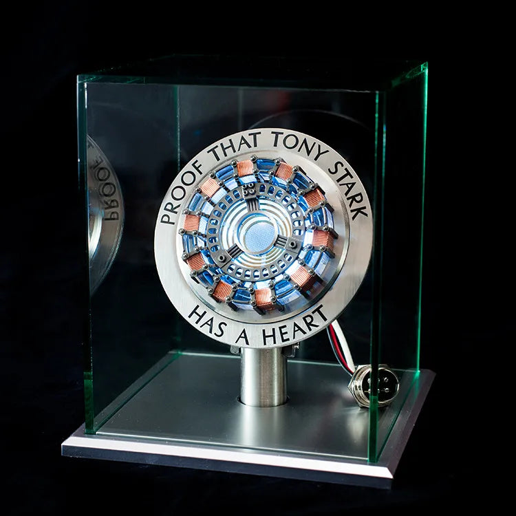 Avenger Iron Man Mk1 Arc Reactor Tony Stark Heart Of Mark Figure Led Light Model Superhero 1:1 Cosplay Toys Chest Lamp Kids Gift