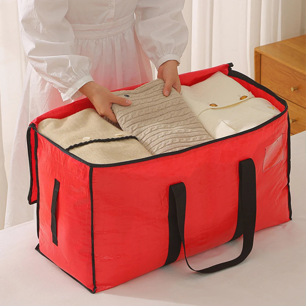 American Warehouse Extra Large PP Quilt Bags Foldable and Portable for Space-Saving Storage of Bedding and Quilts