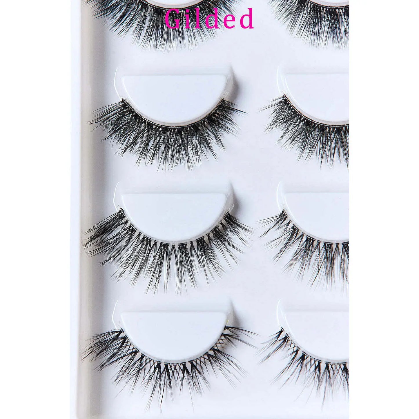 W2B so PINK BEAUTY Variety Pack of 5 Pairs Faux Mink Eyelashes False Eyelash Sets in Pink Color