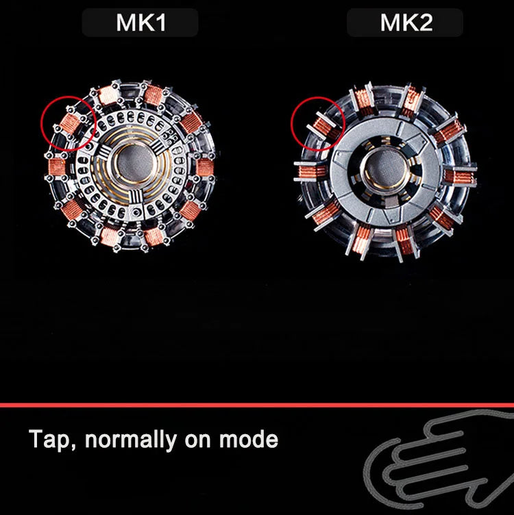 Avenger Iron Man Mk1 Arc Reactor Tony Stark Heart Of Mark Figure Led Light Model Superhero 1:1 Cosplay Toys Chest Lamp Kids Gift