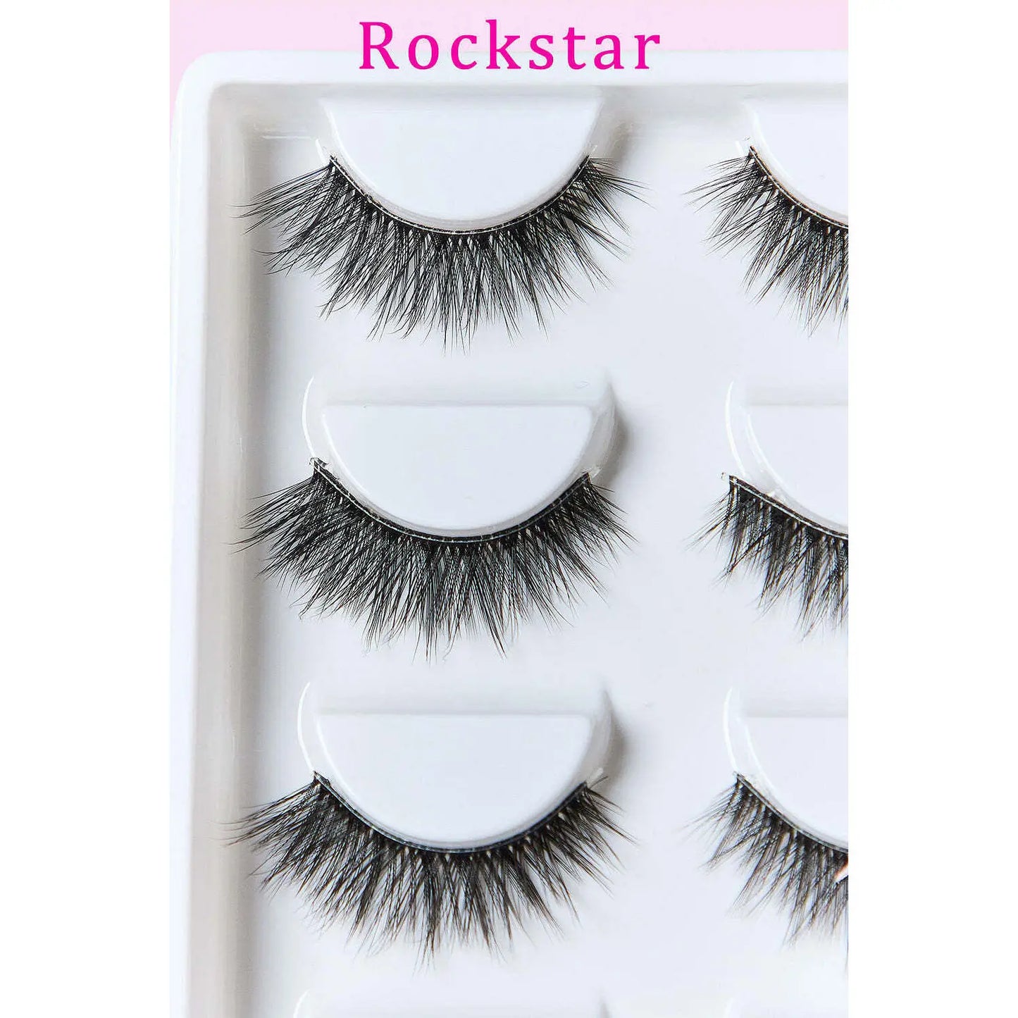 W2B so PINK BEAUTY 5-Pair Set of Faux Mink False Eyelashes Soft and Comfortable Soothing Eyelash Enhancement