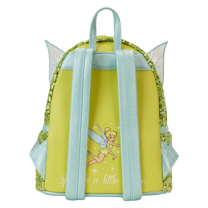New Loungefly Disney Tinker Bell Fairy Princess Backpack Cartoon Print Trendy Fashion Women'S Holiday Gift