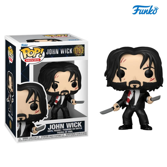 Funko Pop Figure John Wick With Dual Knives #1763 Vinyl figure 3.85 inches Toy Collectible Limited Edition Children's Toy Gift