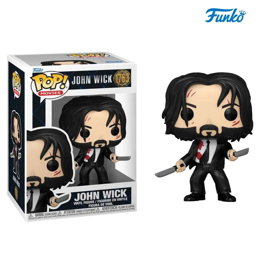Funko Pop Figure John Wick With Dual Knives #1763 Vinyl figure 3.85 inches Toy Collectible Limited Edition Children's Toy Gift