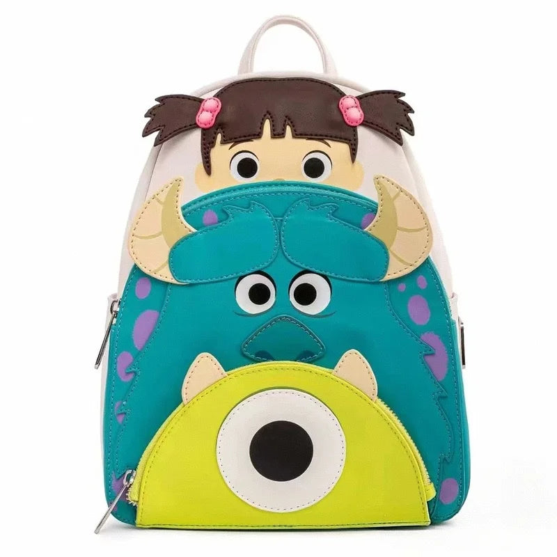 Loungefly Pixar Monsters Mike & Sulley Mini Backpack - Cute Side Bag For Women Teen Girl Accessory Gift