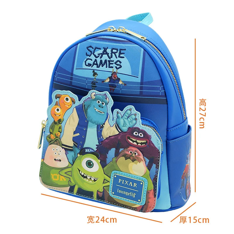 New Loungefly Monster Academy Jack Travel Backpack Cute Cartoon Character Women'S Bag Student And Children'S Gift