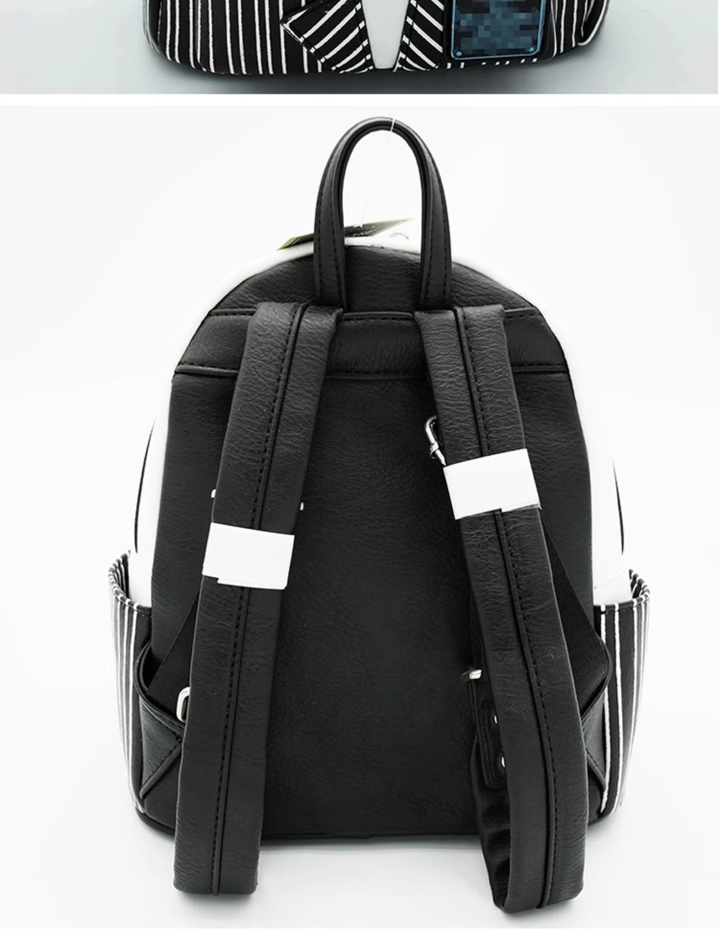 Loungefly Disney Series Jack And Sally Movie Pu Leather Backpack Mini Student Bag Practical Gift For Holidays And Birthdays