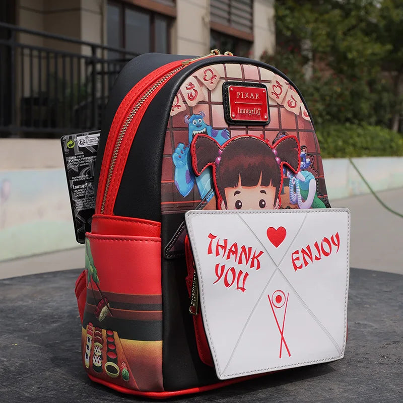 New Loungefly Monster Academy Jack Travel Backpack Cute Cartoon Character Women'S Bag Student And Children'S Gift