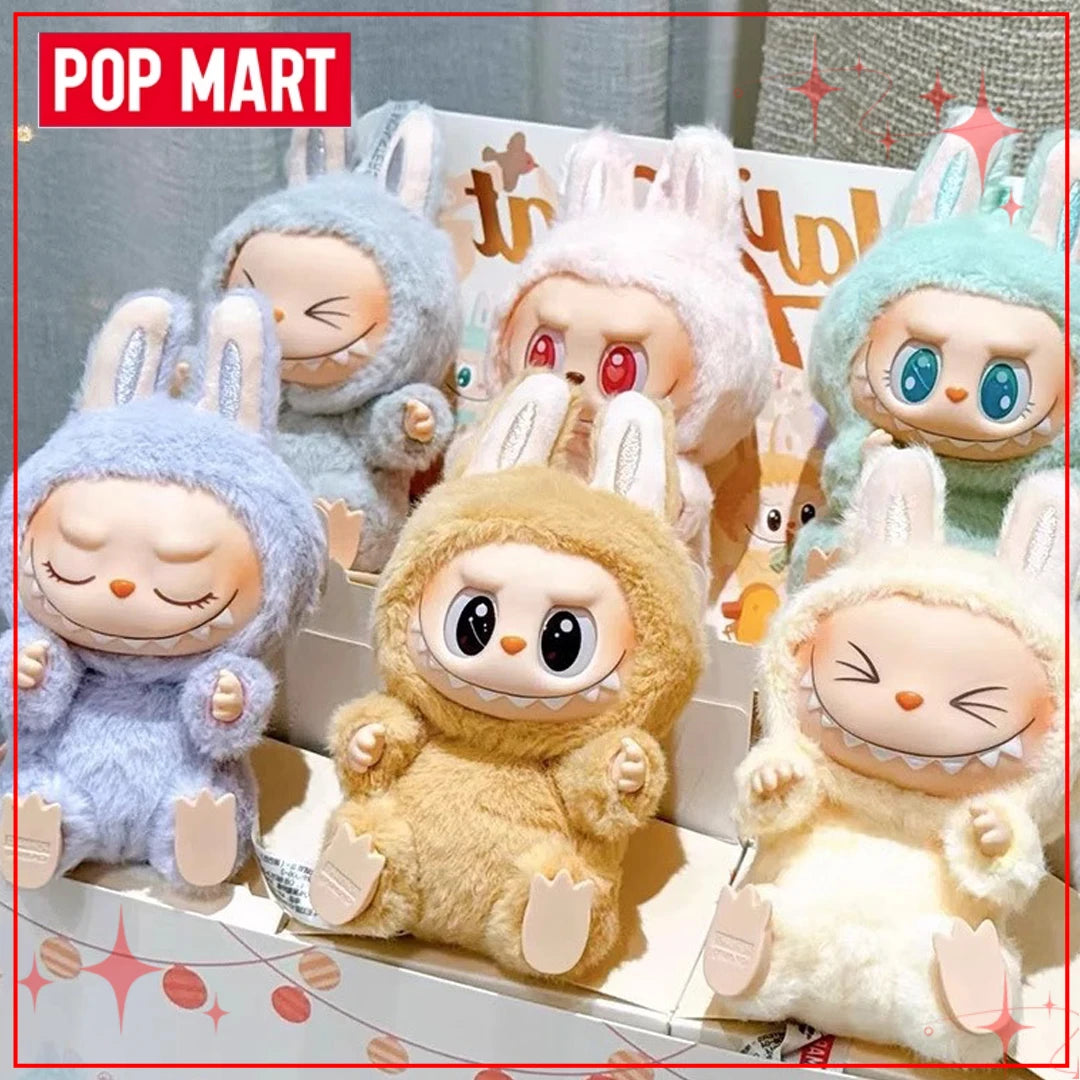 Original Popmart Labubu V1 V2 V3 The Monsters Macaron Have A Seat Big Into Energy Series Blind Box Vinyl Plush Doll Pendant