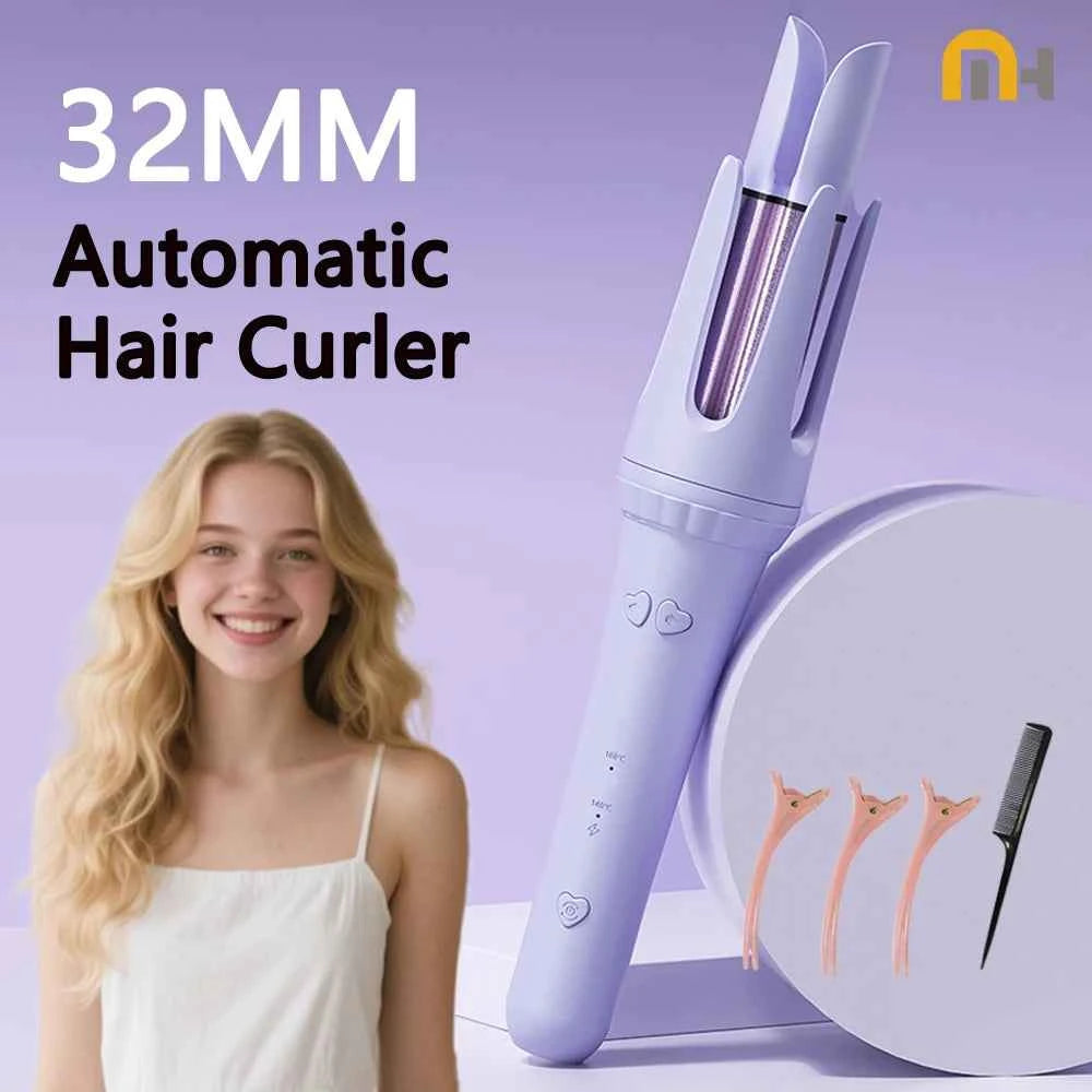 Hair Curling Iron 32mm Curler Wand Professional Curly Tongs Ceramic Electric Salon Styling Tool Small Crimping Iron