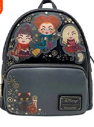 Disney Loungefly Mickey And Minne Dumbo Pixar Up Double Strap Shoulder Bag Purse School Backpack Knapsack Kids Girls Gifts