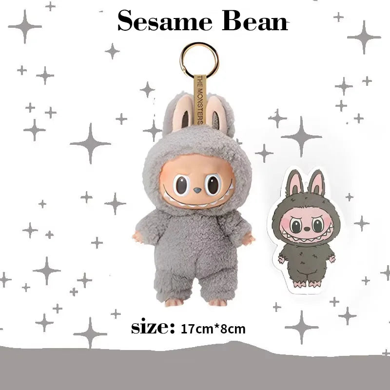 Original Popmart Labubu V1 V2 V3 The Monsters Macaron Have A Seat Big Into Energy Series Blind Box Vinyl Plush Doll Pendant