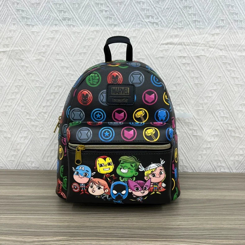 Loungefly Backpack Spider Man Gwen Infinite Legends Iron Man Fashion Anime Backpack For Boys And Girls Mini Kids School Bag