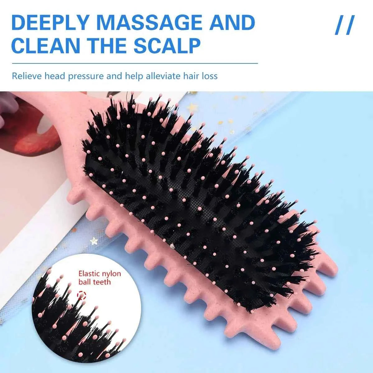 Salon Styling Curly Hair Styling Brush Curl Hair Brush for Combing and Shaping Men's and Women's Curls Reduce Pulling Tools