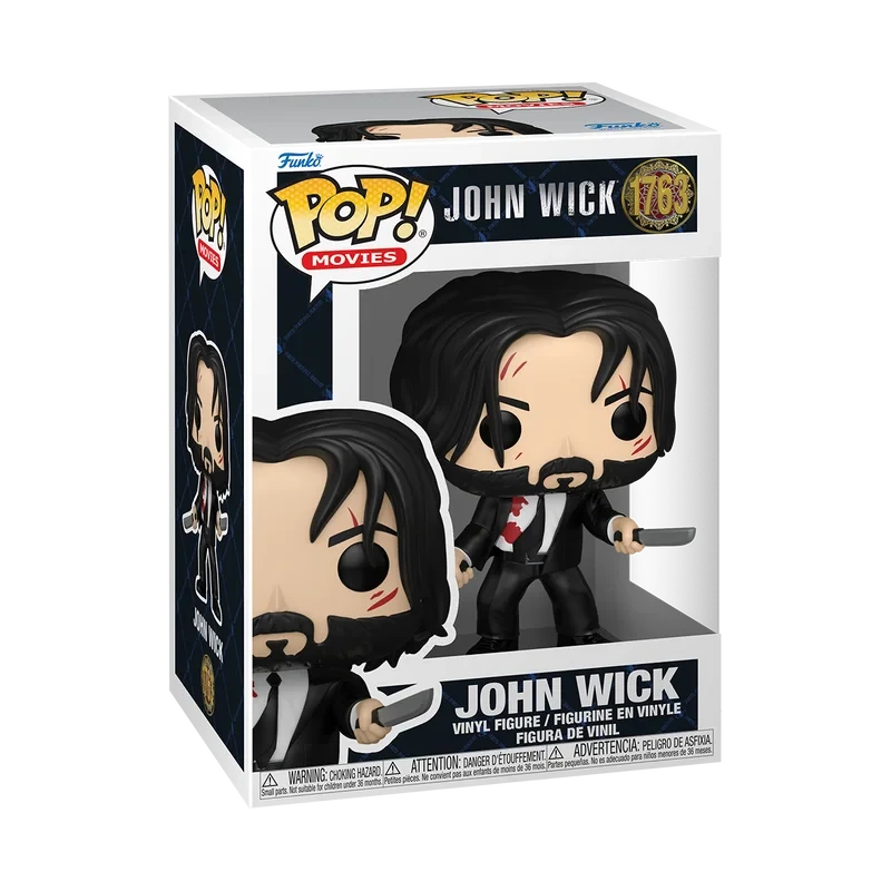 Funko Pop Figure John Wick With Dual Knives #1763 Vinyl figure 3.85 inches Toy Collectible Limited Edition Children's Toy Gift