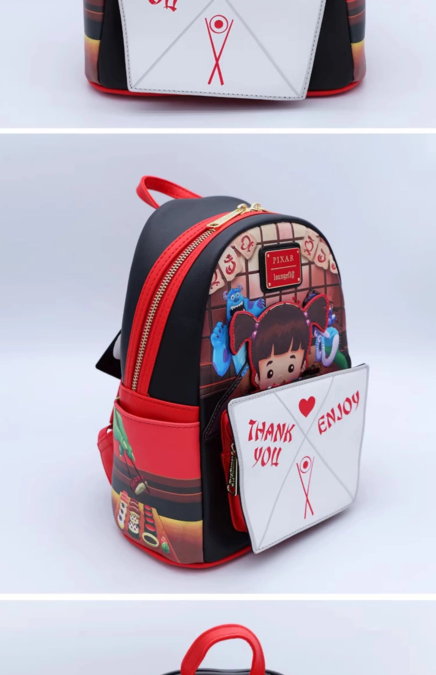 New Loungefly Monster Academy Jack Travel Backpack Cute Cartoon Character Women'S Bag Student And Children'S Gift