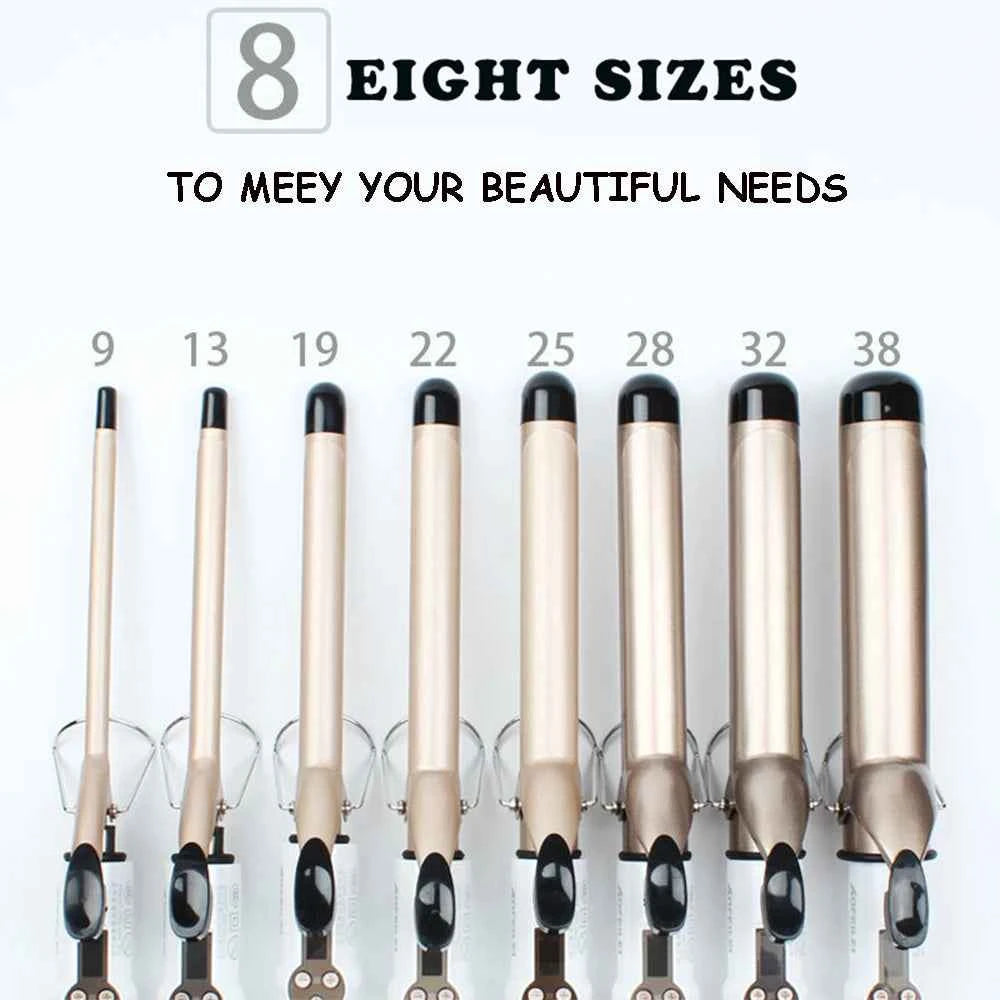 Hair Curling Iron 9mm 13mm 19mm 22mm 25mm 32mm 38mm Ceramic Hair Curler Electric Salon Styling Tool Crimping Iron