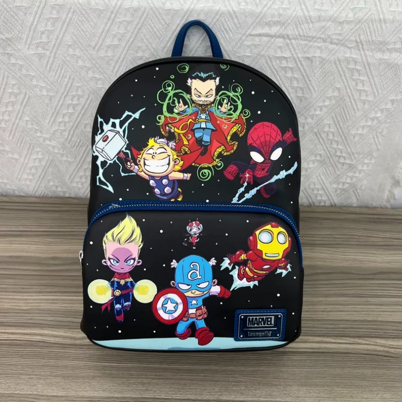 Loungefly Backpack Spider Man Gwen Infinite Legends Iron Man Fashion Anime Backpack For Boys And Girls Mini Kids School Bag