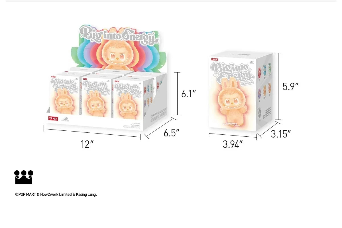 Original POP MART THE MONSTERS Labubu Doll Big into Energy Series Vinyl Plush Toys Blind Box Mystery Box Figure Ornaments Gift
